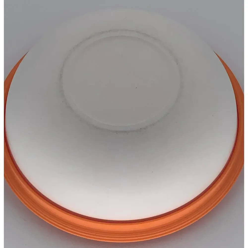 Tupperware Bowl With Lid Orange White Chic Small Serving Container Round